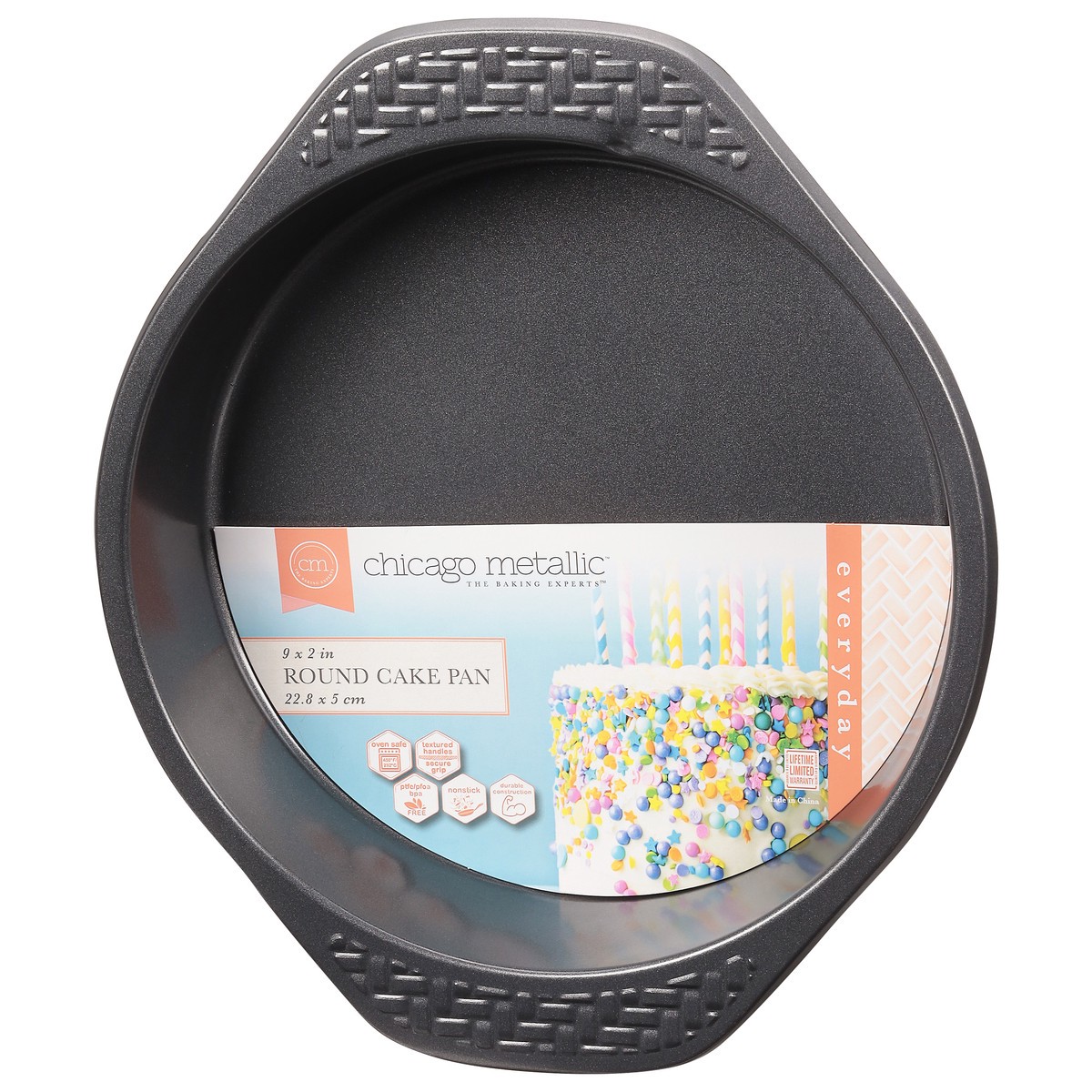 slide 6 of 9, Chicago Metallic Chicago Metal Non Stick 9 In Round Cake Pan, 1 ct