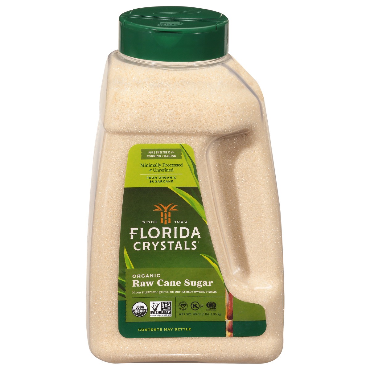 slide 1 of 9, Florida Crystals Organic Raw Cane Sugar, 3 lb