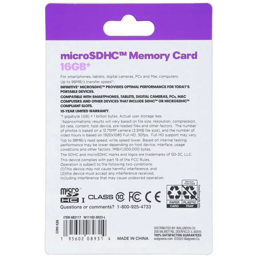 slide 5 of 5, Infinitive Memory Card 16GB, 16 GB