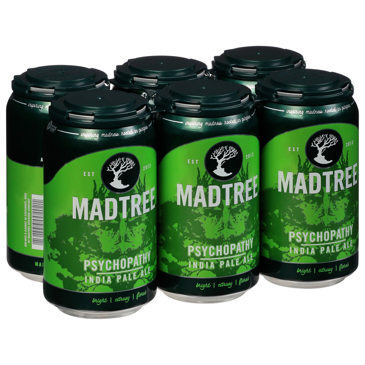 slide 8 of 12, Madtree IPA Psychopathy Beer 6-12 fl oz Cans, 6 ct; 12 oz