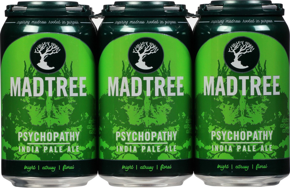 slide 1 of 12, Madtree IPA Psychopathy Beer 6-12 fl oz Cans, 6 ct; 12 oz