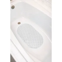 ZENNA HOME Oval Bubble Tub Mat, Clear