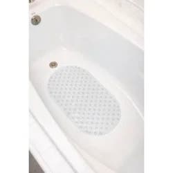 ZENNA HOME Oval Bubble Tub Mat, Clear