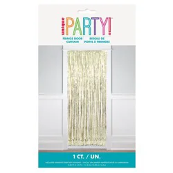 Unique Foil Fringe Door Curtain - Gold