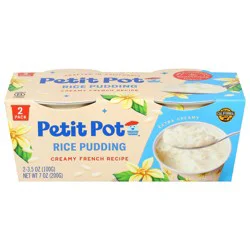 Petit Pot Creamy French Recipe Rice Pudding 2 - 3.5 oz Cups