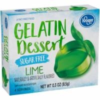 slide 1 of 1, Kroger Sugar-Free Lime Gelatin Dessert, 0.3 oz
