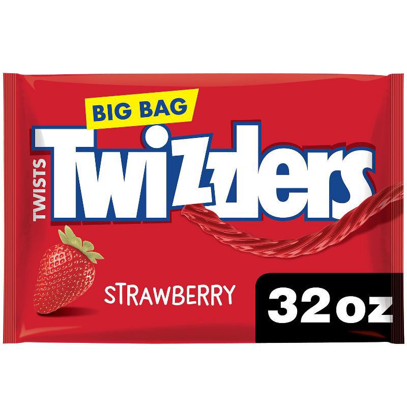 slide 1 of 7, Twizzlers Strawberry Twists Zipper Bag, 32 oz