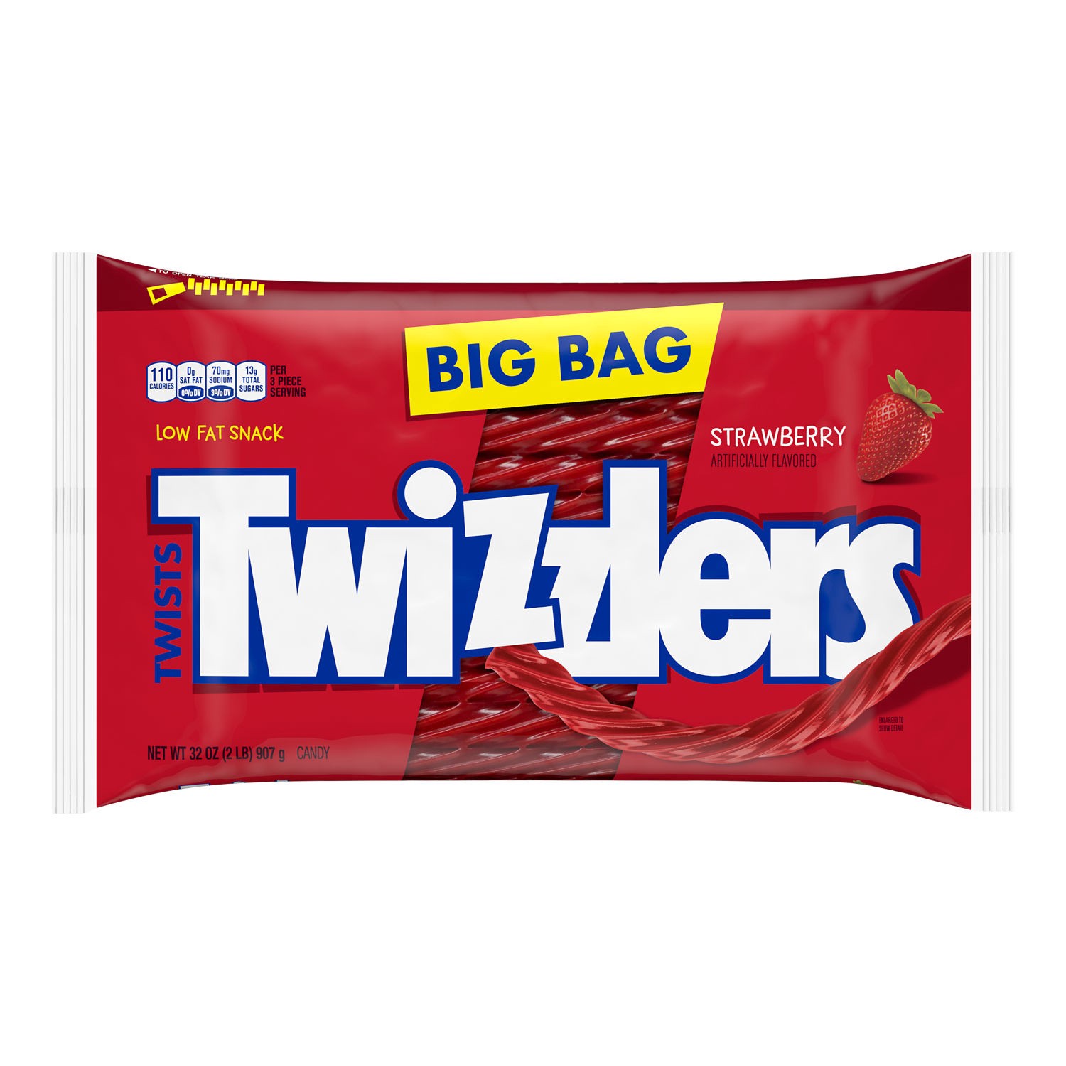 slide 1 of 7, Twizzlers Strawberry Twists Zipper Bag, 32 oz