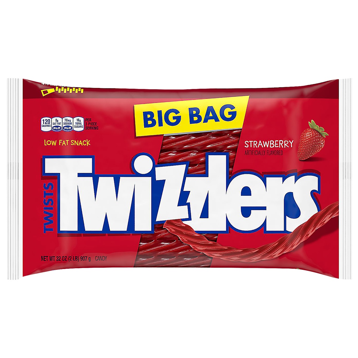 slide 1 of 5, Twizzlers Strawberry Twists Zipper Bag, 32 oz