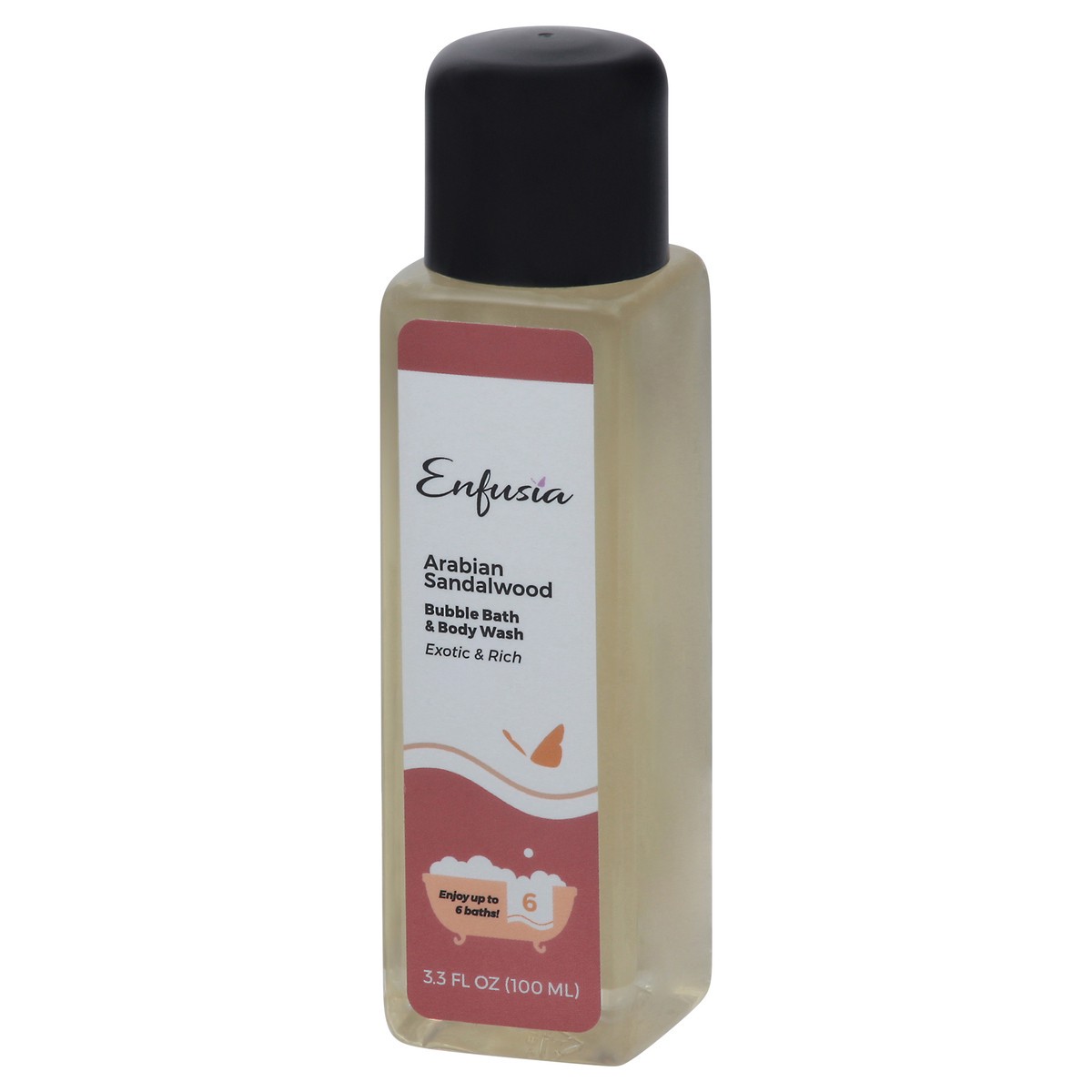 slide 10 of 13, Enfusia Arabian Sandalwood Bubble Bath & Body Wash 3.3 fl oz, 3.3 oz