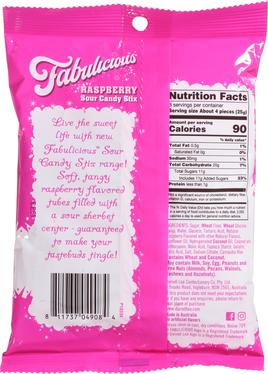 slide 2 of 9, Darrell Lea Raspberry Chewy Stix 7 oz, 7 oz