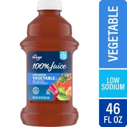 Kroger Low Sodium Vegetable Juice Bottle