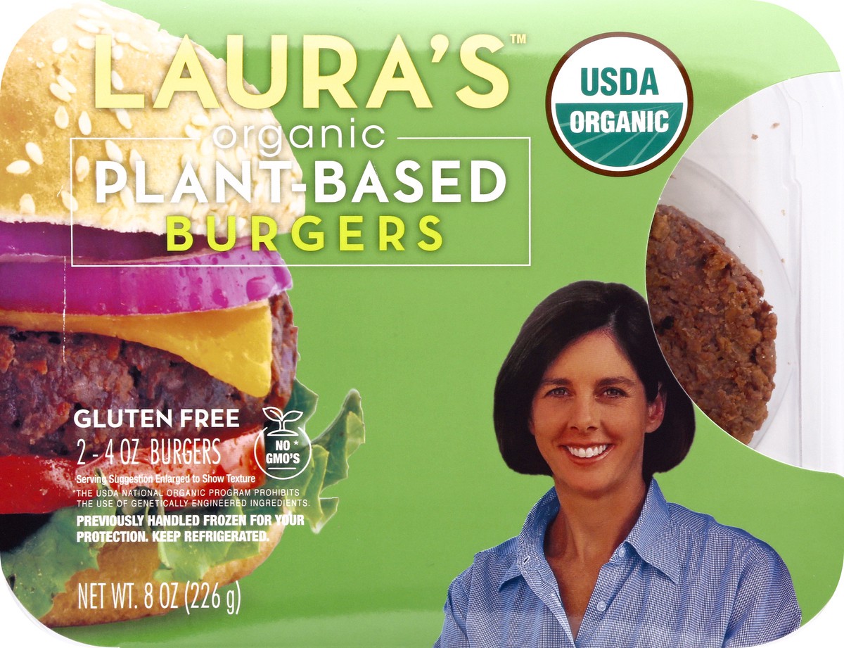 slide 2 of 13, Laura's Organic Plant-Based Burgers 2 ea, 2 ct