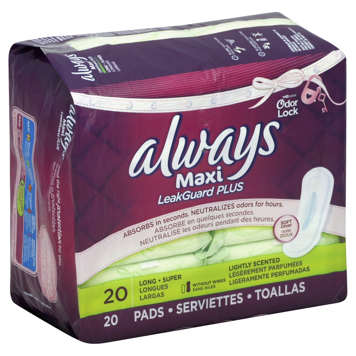 slide 1 of 1, Always Pads, 20 ct