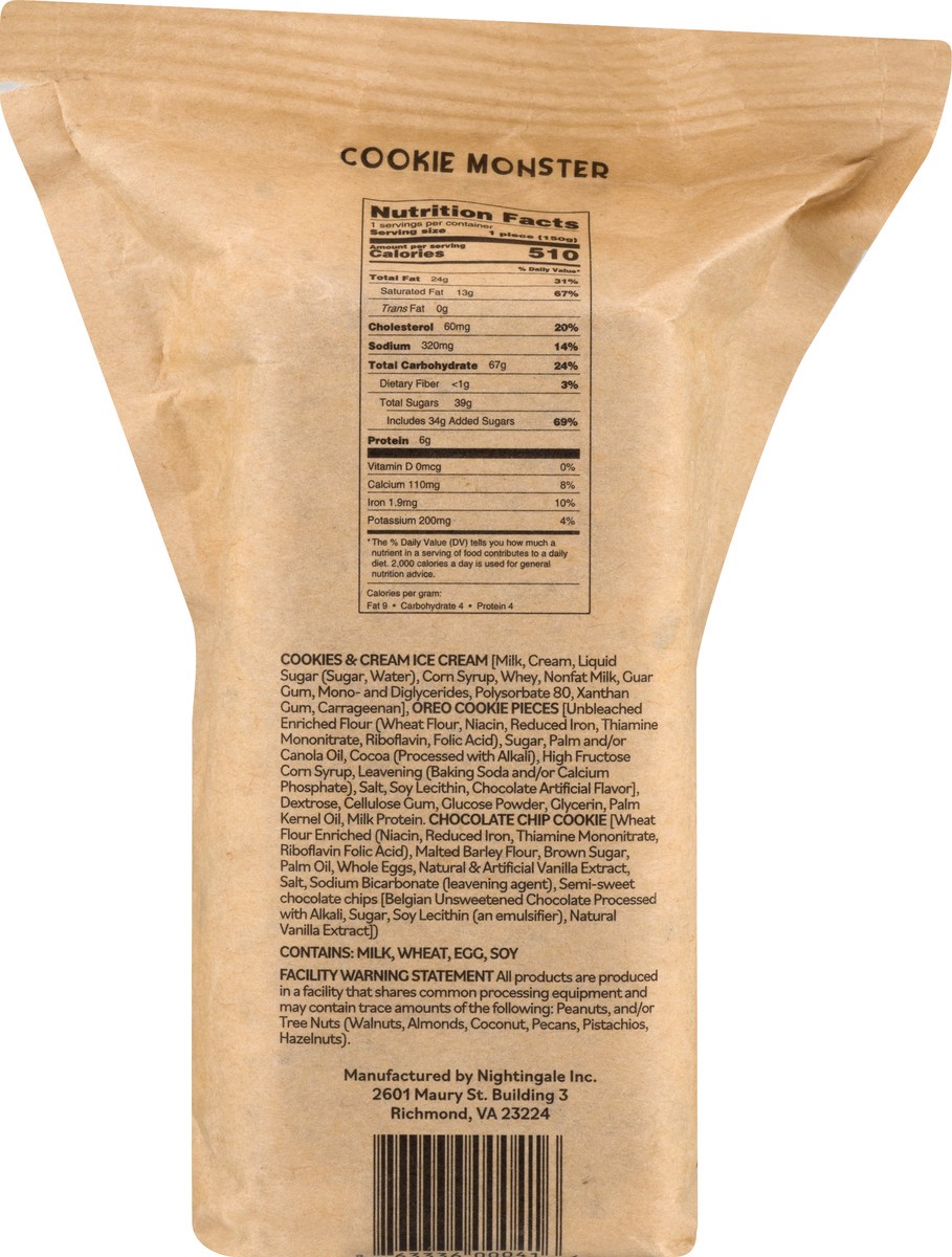 slide 5 of 13, Nightingale Cookie Monster Ice Cream Sandwiches 5.3 oz, 5.3 oz