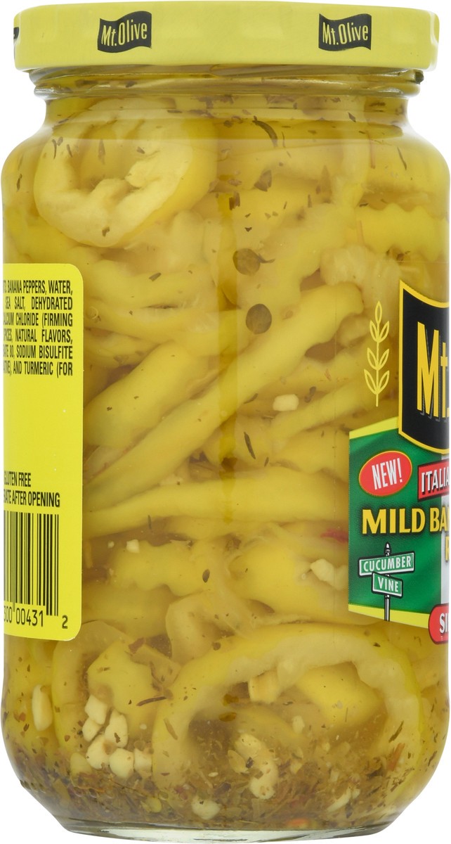 slide 10 of 11, Mt. Olive Mild Italian Seasoned Banana Pepper Rings 12 fl oz, 12 fl oz