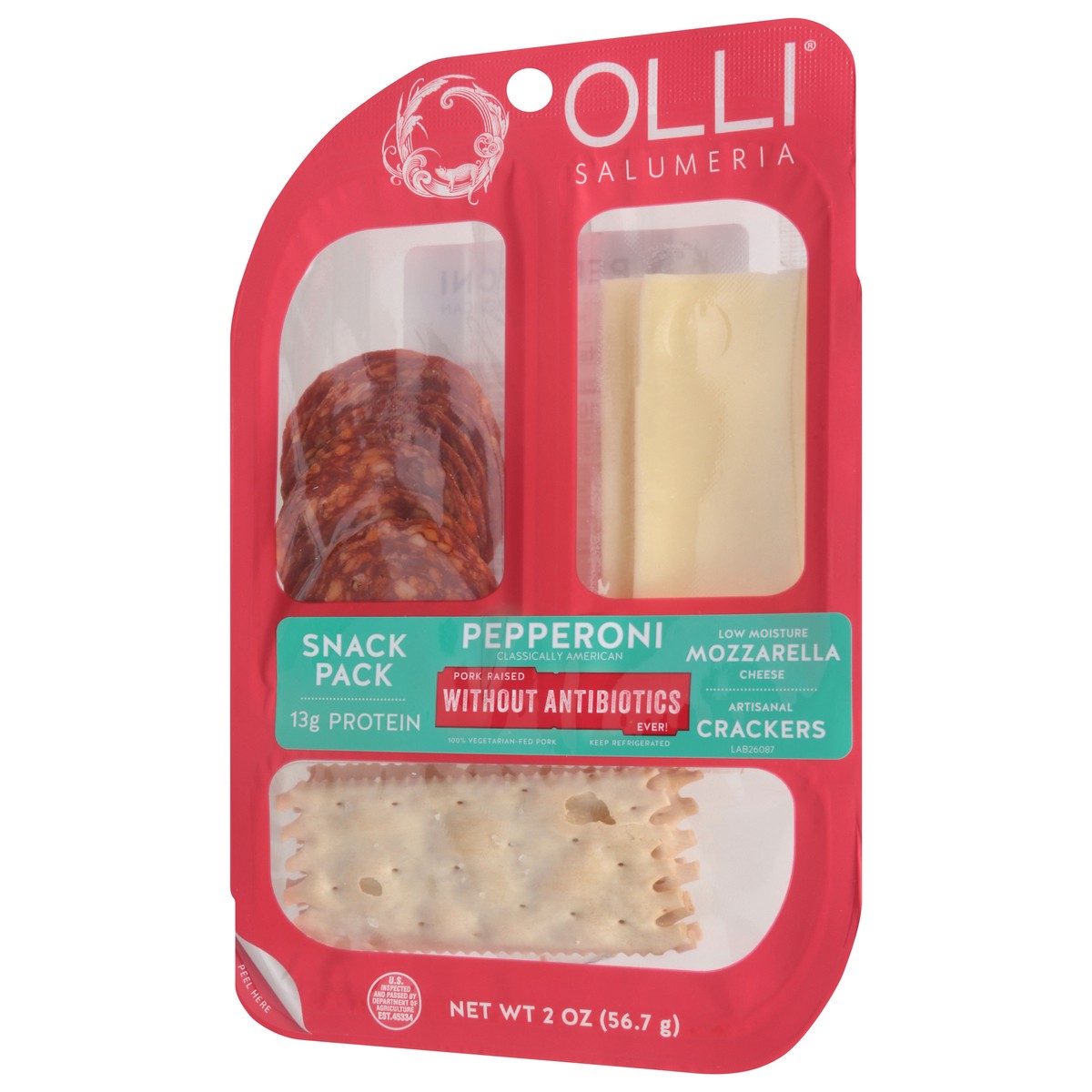 slide 7 of 13, Olli Salumeria Pepperoni/Mozzarella/Crackers Snack Pack 2 oz, 2 oz