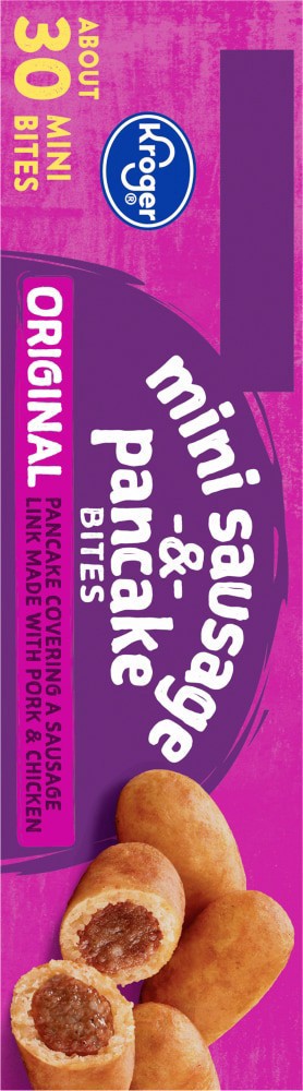 slide 5 of 6, Kroger Mini Original Frozen Sausage & Pancake Bites, 20.1 oz
