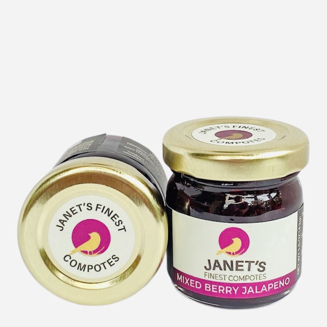 slide 1 of 1, J.F. Mixed Berry Jalapeno Compote, 