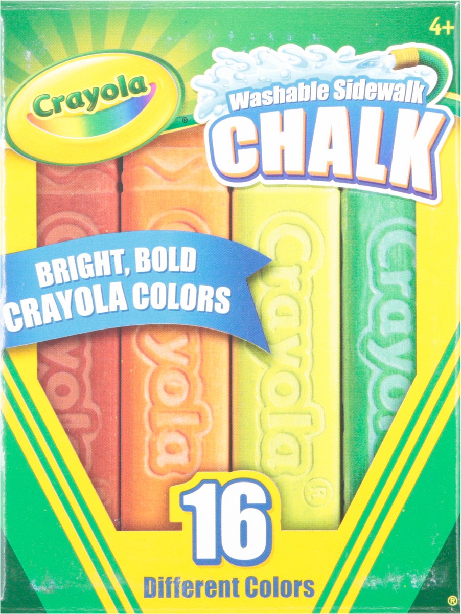 slide 6 of 9, Crayola Washable Sidewalk Chalk, 16 ct