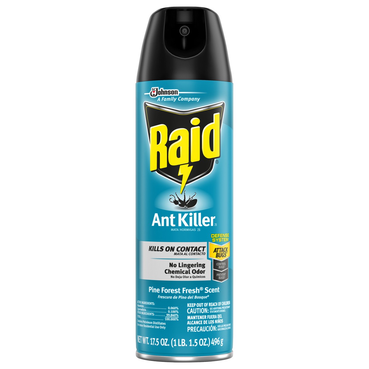 slide 1 of 6, Raid Ant Killer 26, Insecticide Spray for Home, Pine Forest Fresh Scent, 17.5 oz, 17.50 oz
