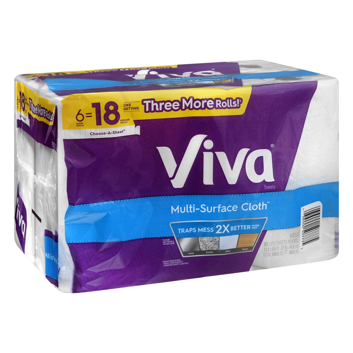 slide 6 of 11, Viva Huge Roll Choose-A-Sheet 2-Ply Multi-Surface Cloth 6 ea, 6 ct