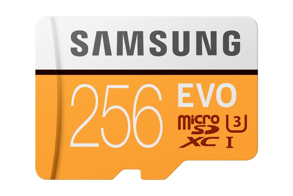 slide 1 of 1, Samsung Evo Microsdxc Memory Card, 256gb