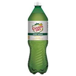Canada Dry Zero Sugar Ginger Ale Soda, 1.25 L bottle