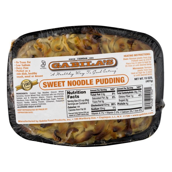 slide 1 of 1, Gabila's Sweet Noodle Pudding, 14 oz