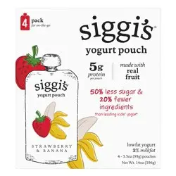 Siggi's Kids Strawberry & Banana Yogurt Pouches
