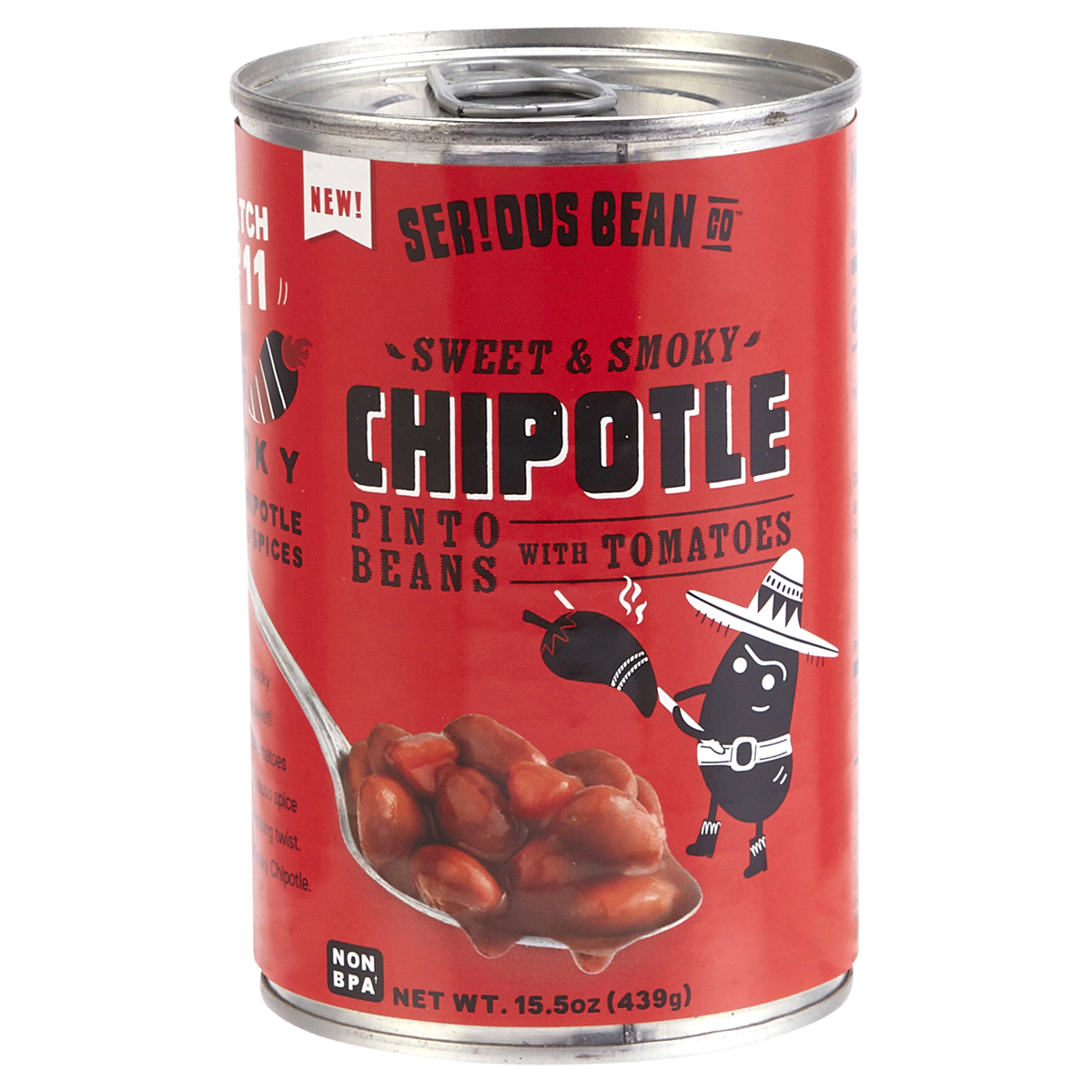 slide 1 of 1, Ser!ous Bean Co Chipotle Tomato Baked Beans, 15.5 oz