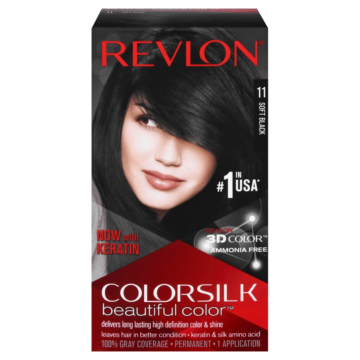 slide 1 of 2, Colorsilk Beautiful Color Soft Black 11 Hair Color 1 ea, 1 kit