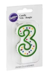 Wilton Candle Number 3, 3 Inch Candle