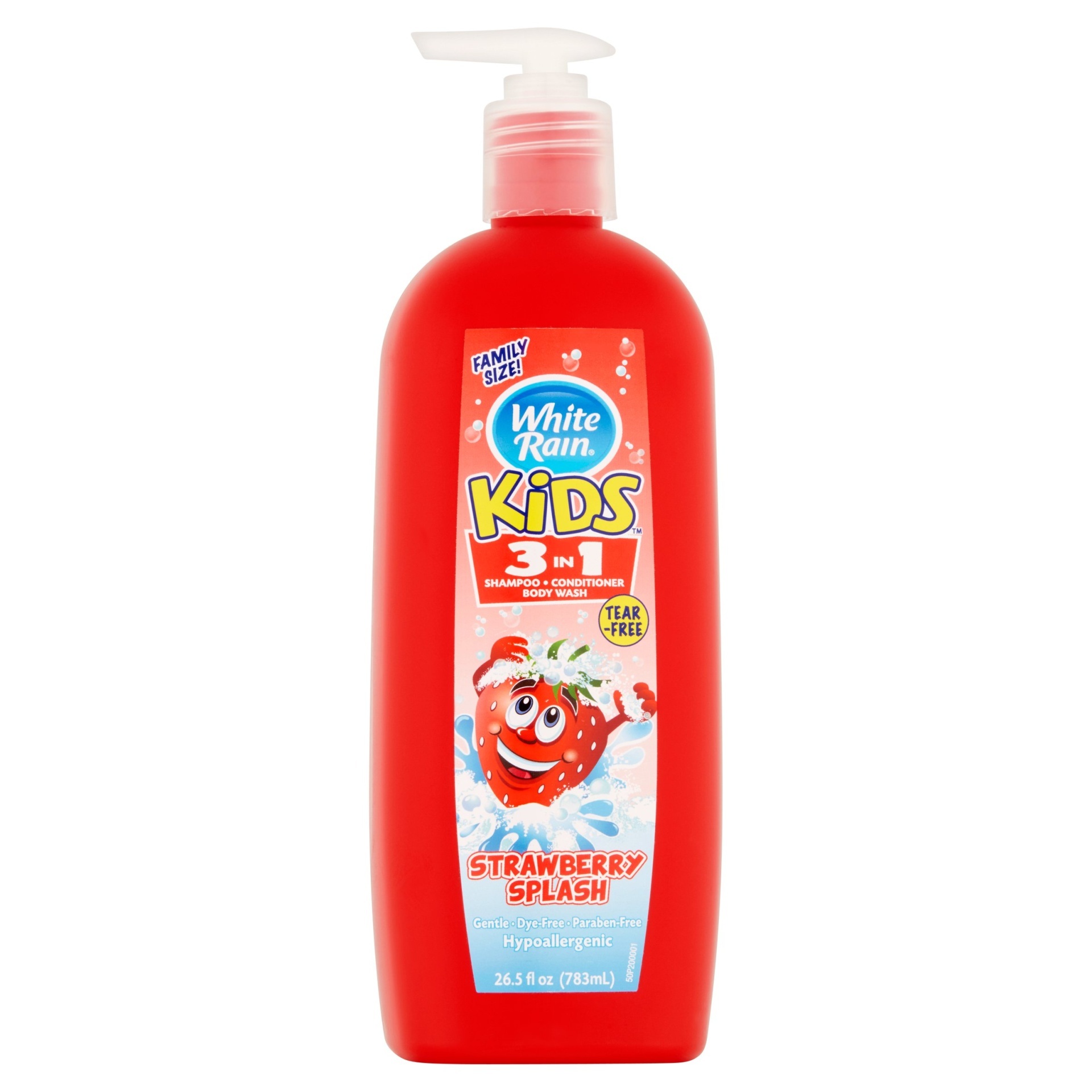 slide 1 of 1, White Rain Kids 3-In-1 Shampoo Conditioner And Body Wash Tear Free Strawberry Splash, 26.5 fl oz