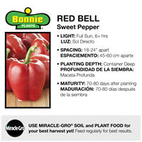 slide 7 of 9, Bonnie Plants  Pepper Red Bell, 19.3 oz