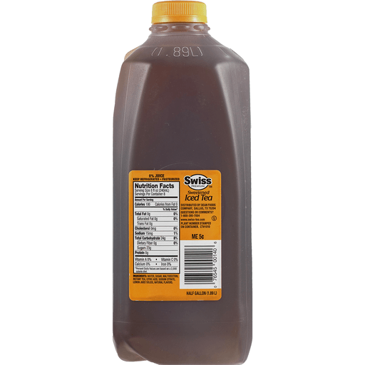 slide 6 of 9, Swiss Premium Sweetened Iced Tea with Lemon Sweet Iced Tea - Half Gallon Plastic Jug - 1/2 gal, 2 qt