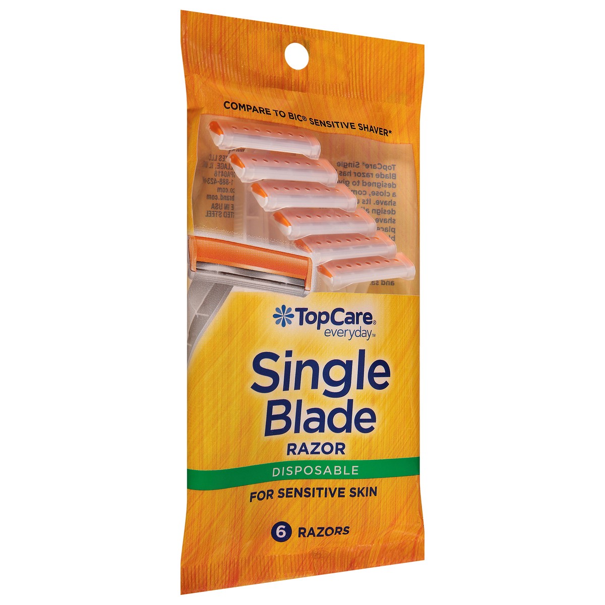 slide 8 of 12, TopCare Everyday Single Blade Disposable Razors 6 ea, 6 ct