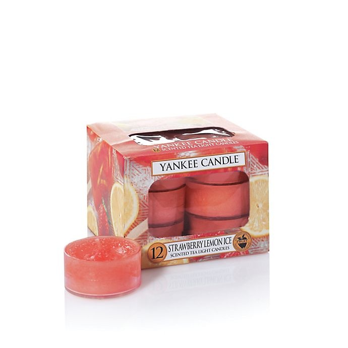 slide 1 of 1, Yankee Candle Strawberry Lemon Ice Tealight Candle, 12 ct