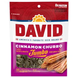 DAVID Jumbo Sunflower Seeds, Cinnamon Churro Flavor, 5.25 oz