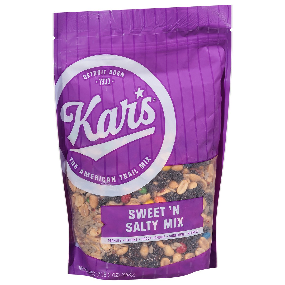 slide 2 of 11, Kar's Nut Products Kars Sweet & Salty Nut Trail Mix, 34 oz