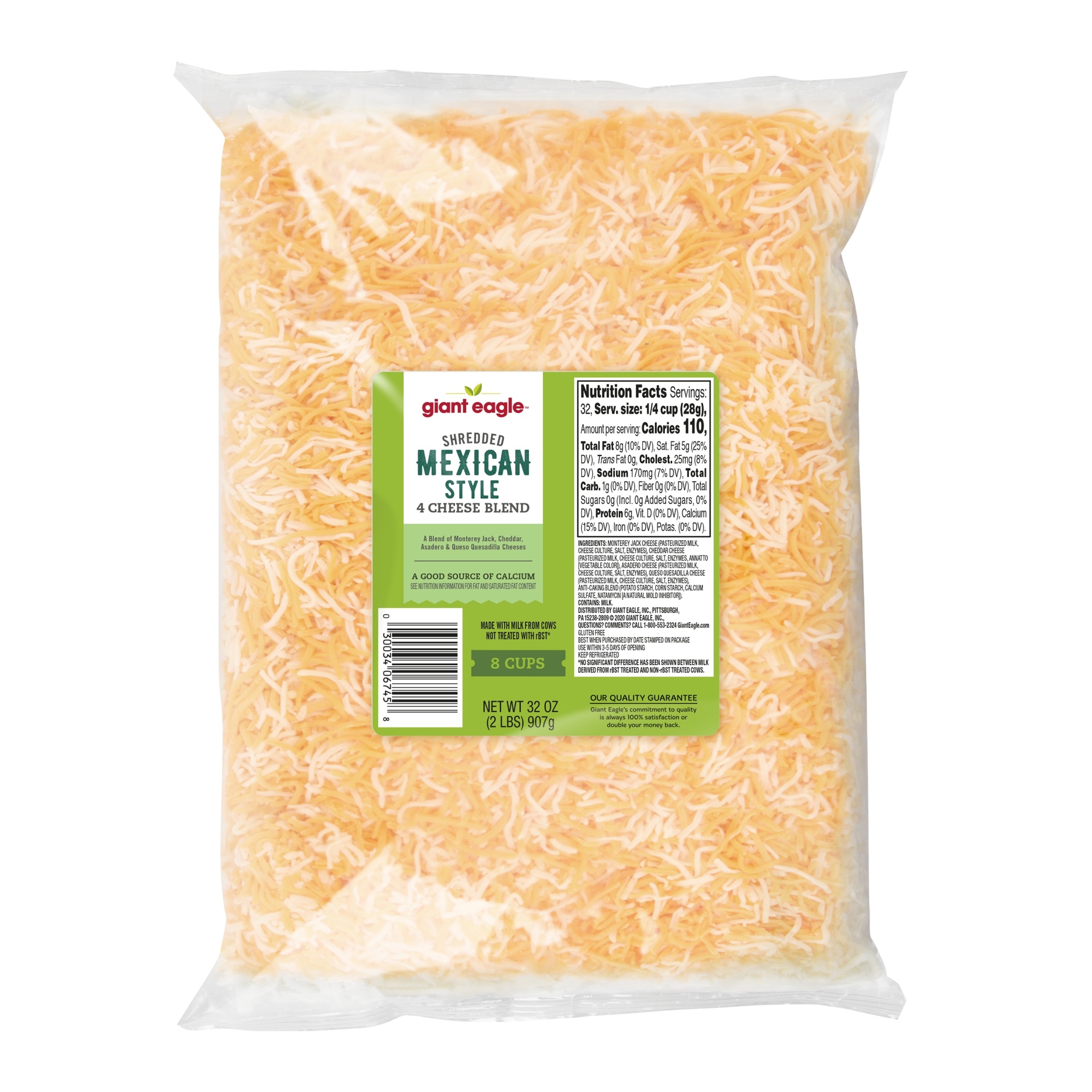 Giant Eagle Shredded Mexican 4 Cheese Blend Cheese 32 oz Shipt