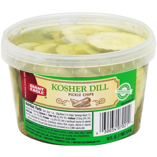 Giant Eagle Dill Pickles, Kosher Dill Pickle Chips 16 oz | Shipt