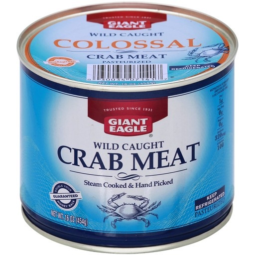 slide 1 of 1, Giant Eagle Wild Caught Colossal Crab Meat, 1 lb