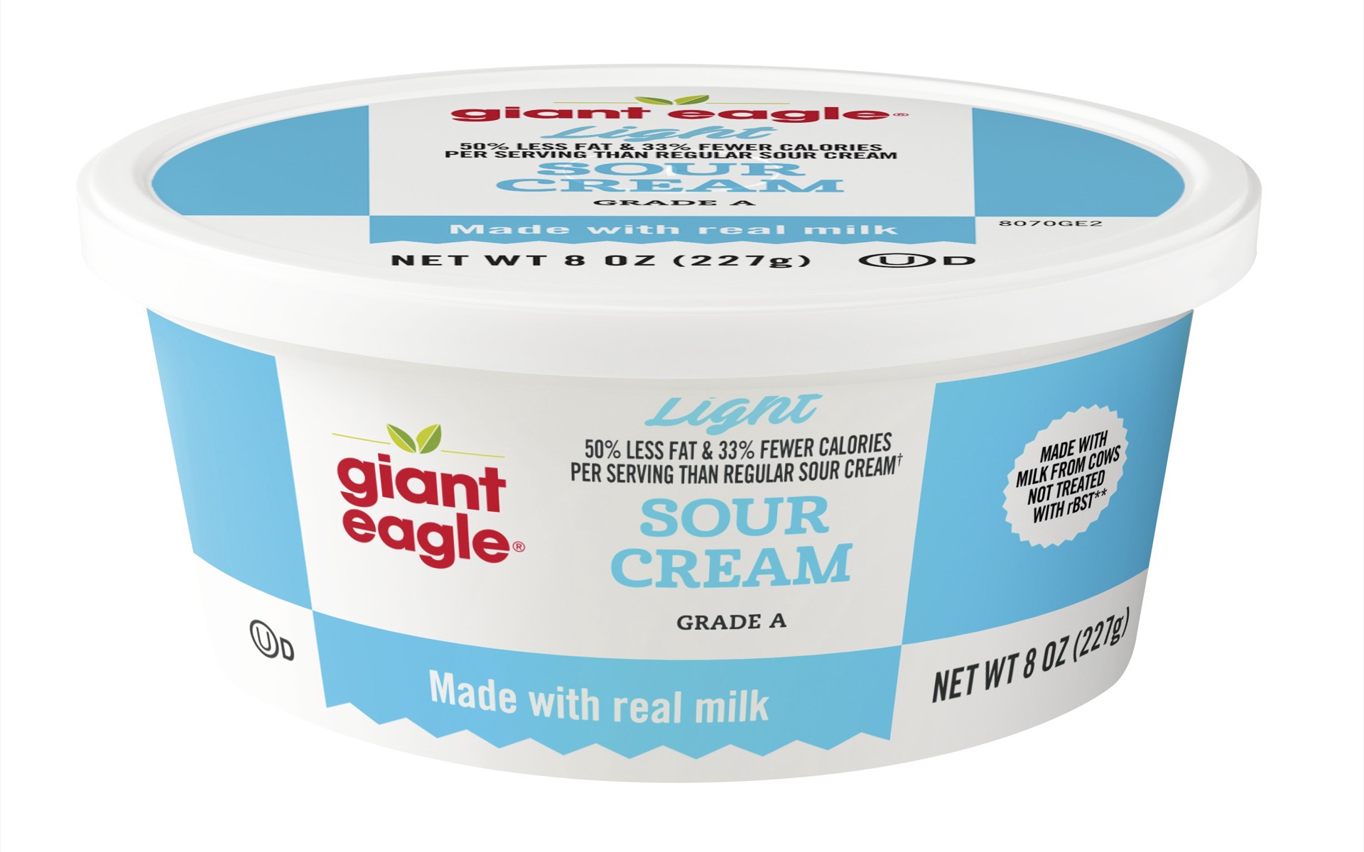 slide 1 of 1, Giant Eagle Lite Sour Cream, Grade A, 8 oz