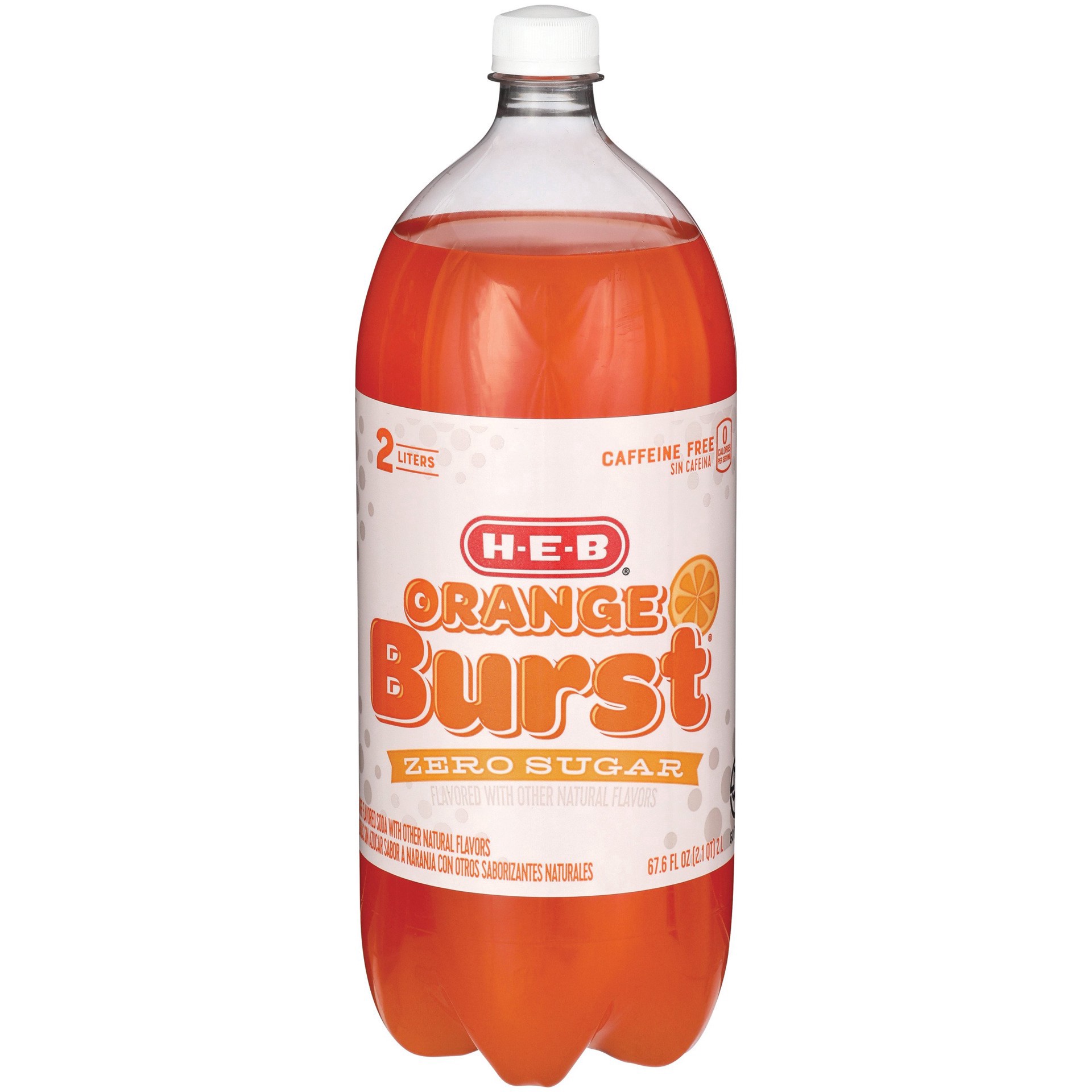 slide 1 of 1, H-E-B Diet Orange Burst Soda - 2 liter, 2 liter