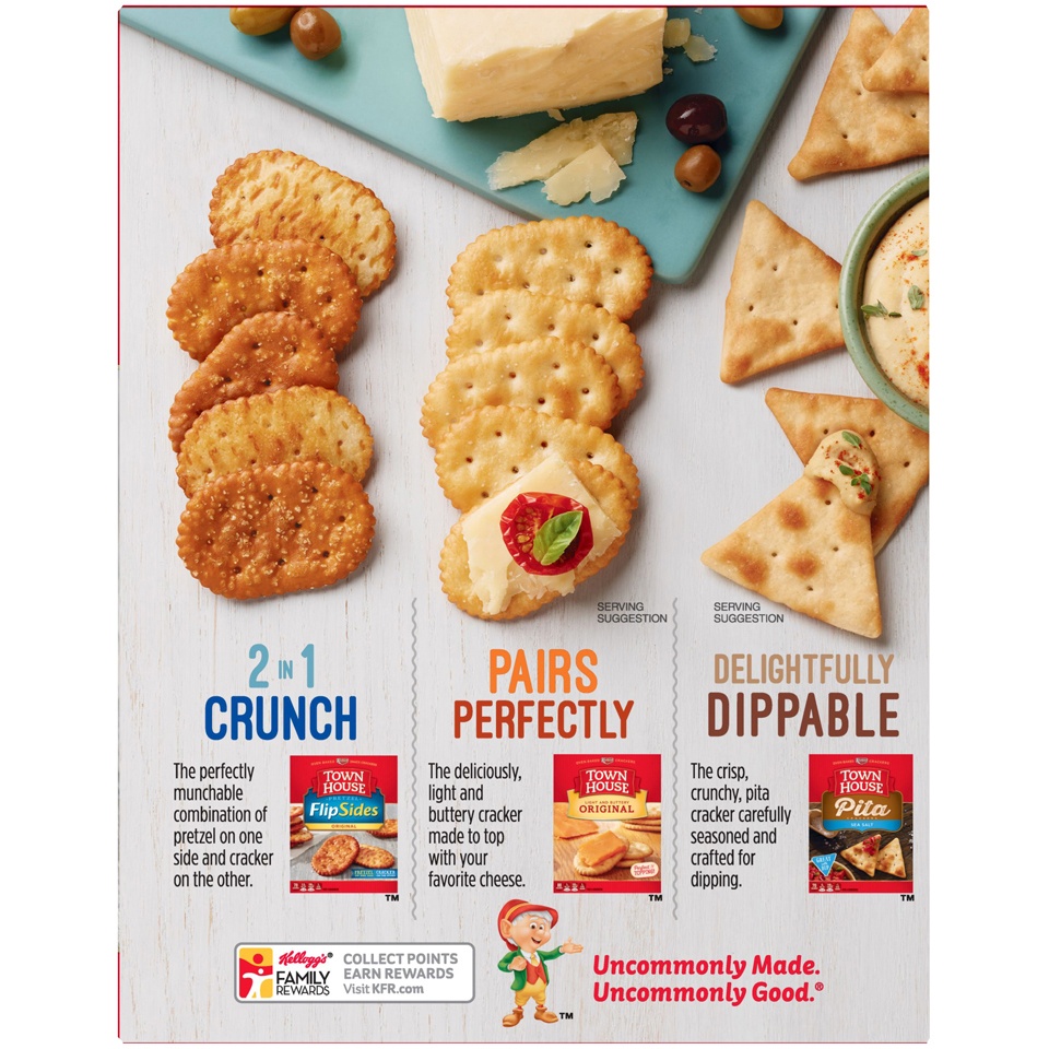 slide 4 of 5, Town House FlipSides Original Oven Baked Crackers, 9.2 oz
