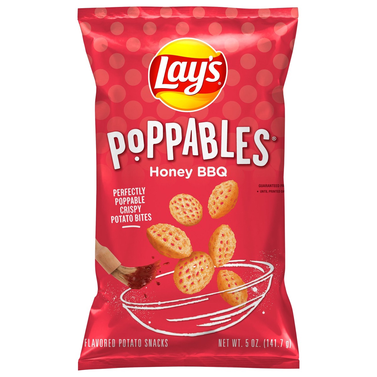 slide 1 of 3, Lay's Poppables Flavored Potato Snacks Honey BBQ 5 Oz, 141.70 g