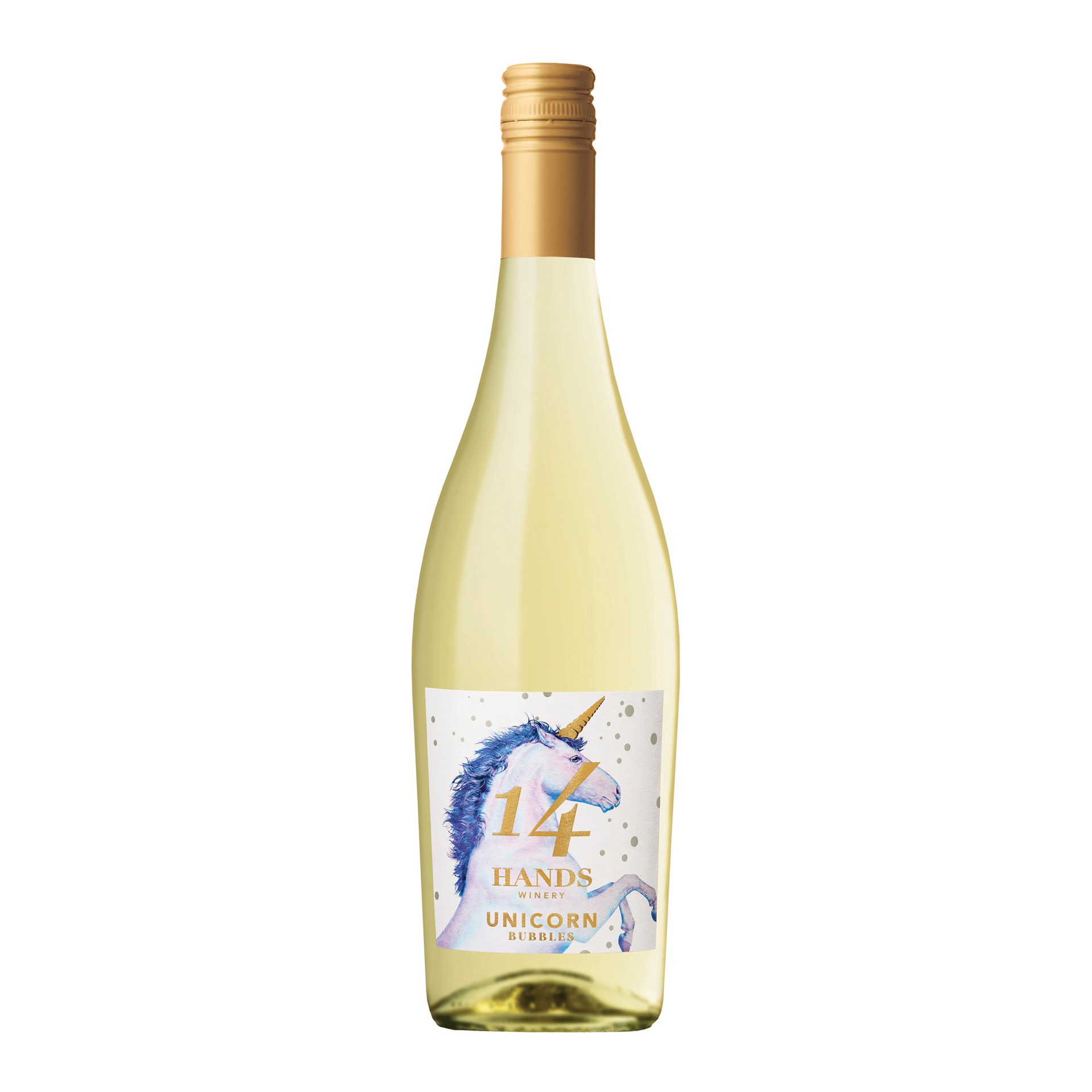 slide 1 of 4, 14 Hands Unicorn Bubbles Sparkling White Wine, 750 mL Bottle, 750 ml