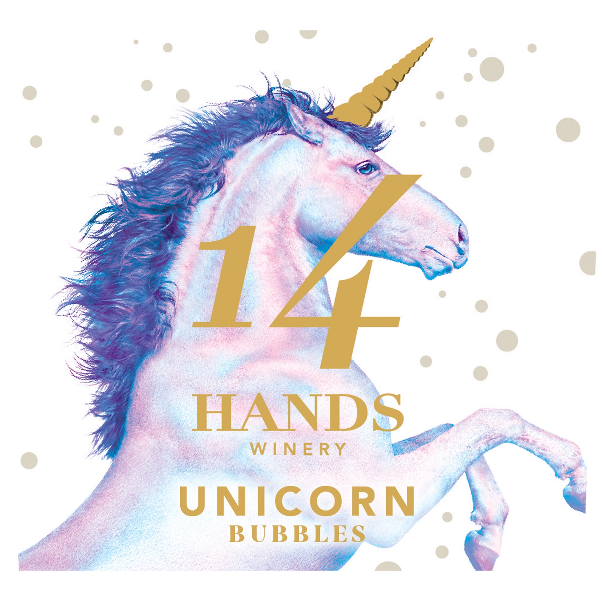 slide 4 of 4, 14 Hands Unicorn Bubbles Sparkling White Wine, 750 mL Bottle, 750 ml