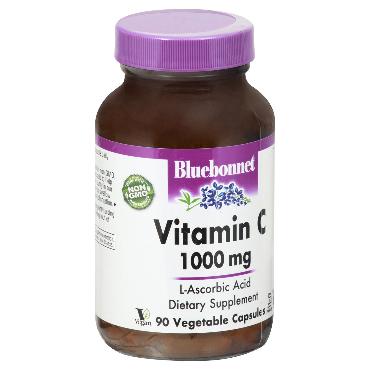 slide 3 of 9, Bluebonnet Nutrition Vegetable Capsules 1000 mg Vitamin C 90 ea, 90 ct